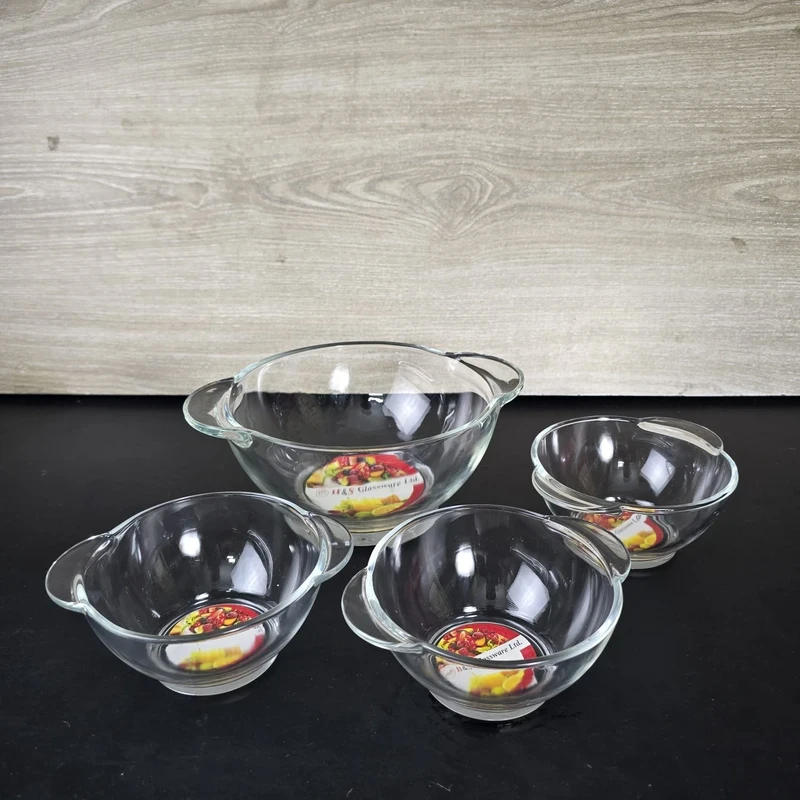 H&S 4 Pcs Oven Proof Round Serving Bowl Set