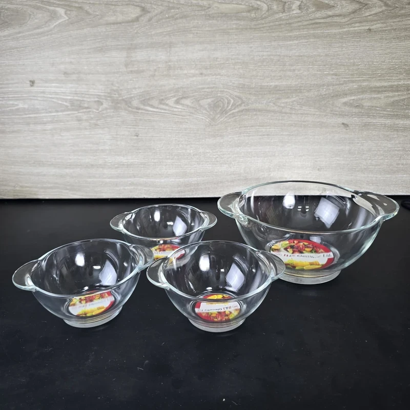 H&S 4 Pcs Oven Proof Round Serving Bowl Set
