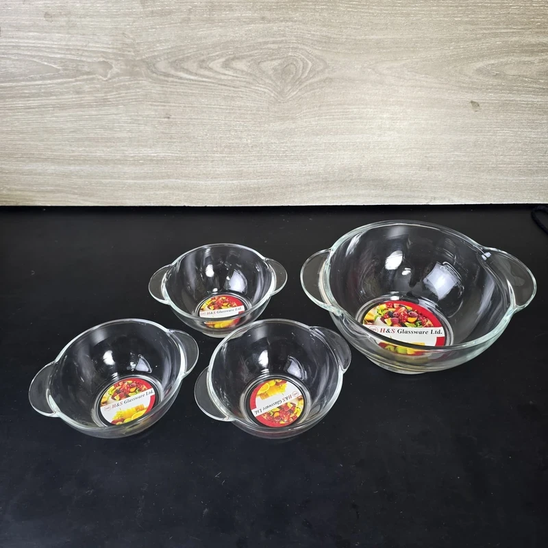 H&S 4 Pcs Oven Proof Round Serving Bowl Set - Image 3