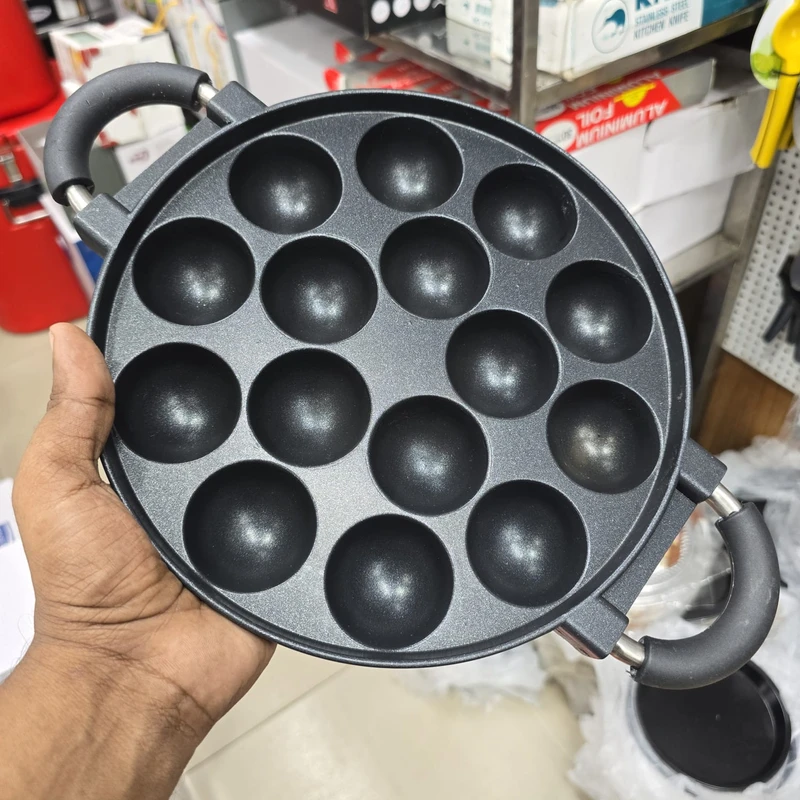 24cm 15-holes Baking Pan Non Stick Pan DIY Octopus Rice-meat Dumplings Egg Cake Dumplings Hamburger Kitchen Baking Mold 12