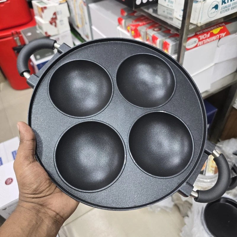 28cm 4-holes Baking Pan Non Stick Pan DIY Octopus Rice-meat Dumplings Egg Cake Dumplings Hamburger Kitchen Baking Mold 12