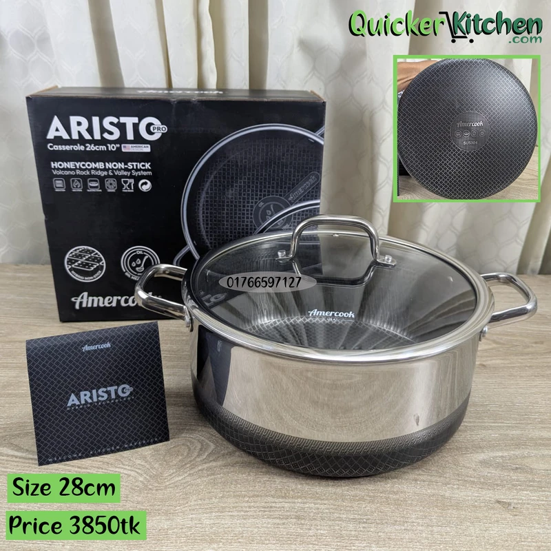 Amercook  Brand aristo pro  nonstick honeycomb casserole