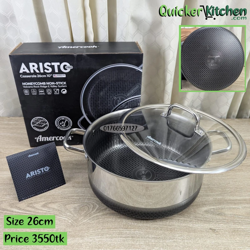 Amercook  Brand aristo pro  nonstick honeycomb casserole