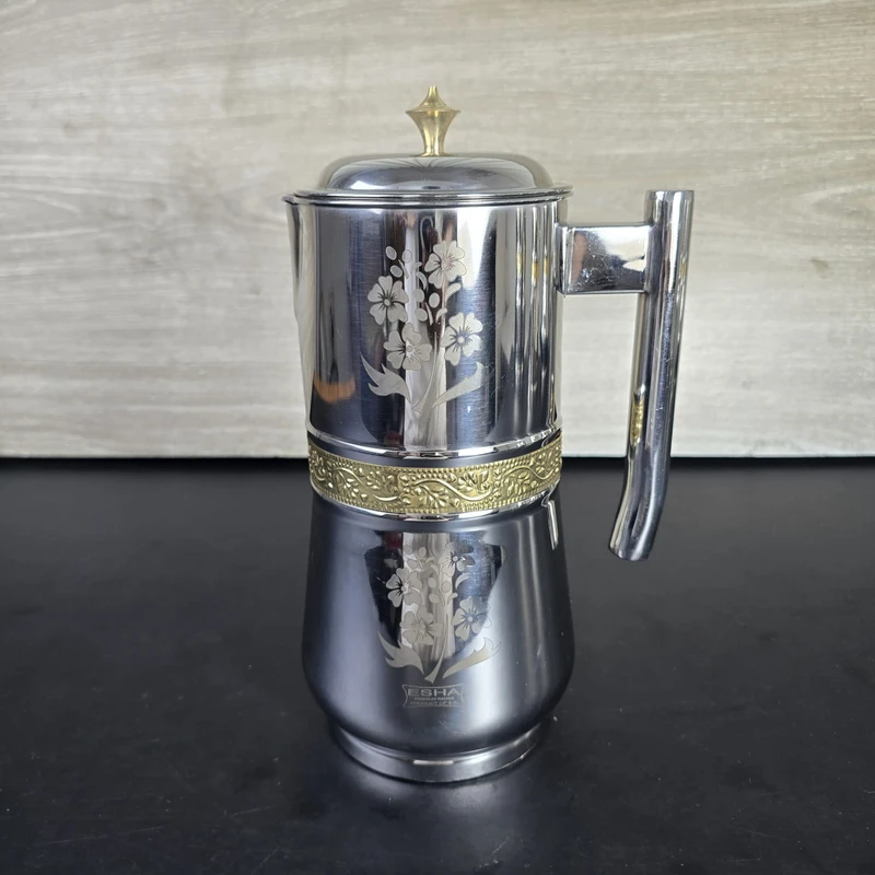 2 Litter Stainless steel water jug round golden ring m-8