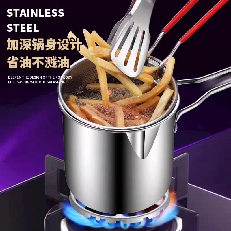 Deep Frying Pot Small Pot for Dining Room Home Backpacking Party Steaming Boiling