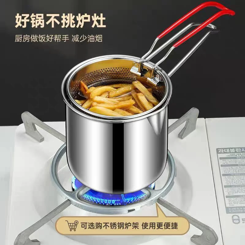 Deep Frying Pot Small Pot for Dining Room Home Backpacking Party Steaming Boiling - Image 6