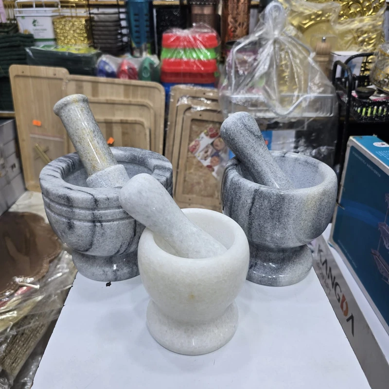Handheld Marble Mortar and Pestle Set