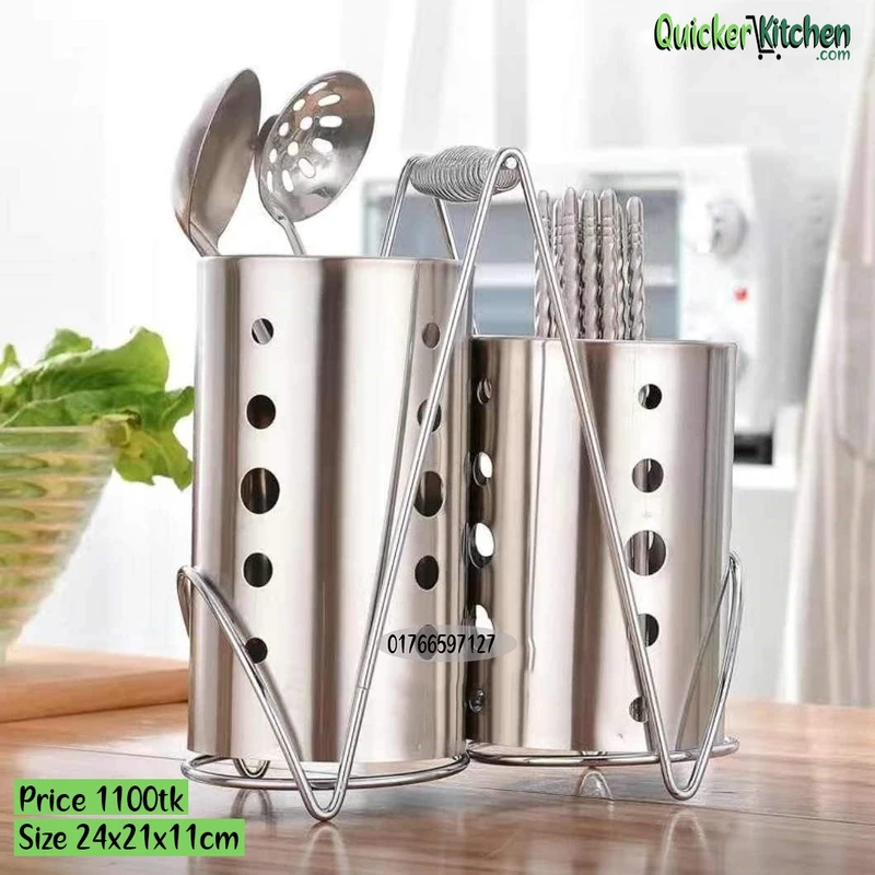 Stainless steel spoon holder dabol