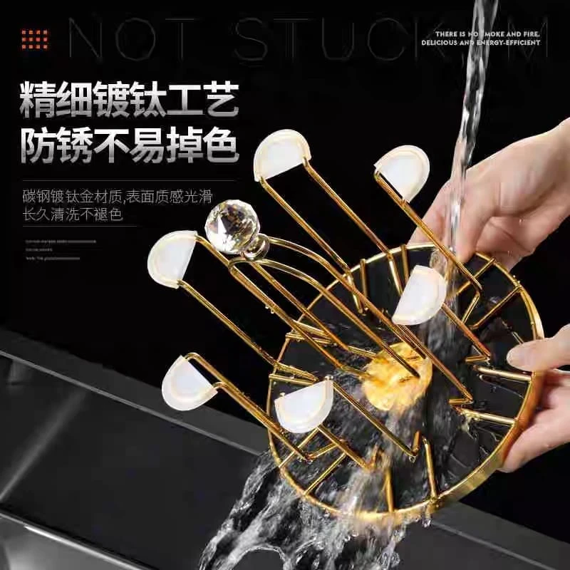 Lavish indulgent - Kitchen Rotating Tableware Drainer Water Cup Rack Drying Drainer Cup Holder Home Storage Organizer - Easy To maintain - Image 4