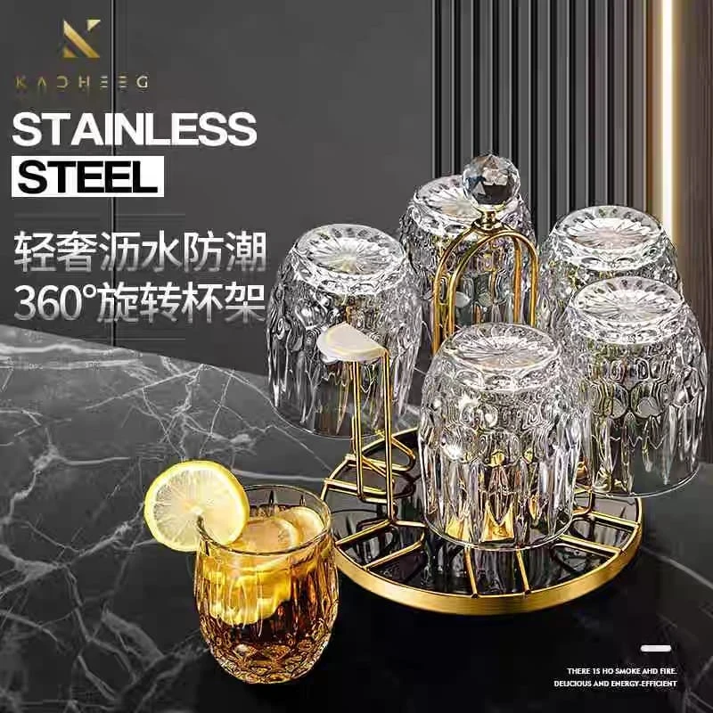 Lavish indulgent - Kitchen Rotating Tableware Drainer Water Cup Rack Drying Drainer Cup Holder Home Storage Organizer - Easy To maintain - Image 5