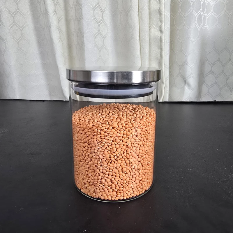 Leakproof Glass Storage Jar – 800 mL | Airtight, Moisture-Proof Food Container with Stainless Steel Lid