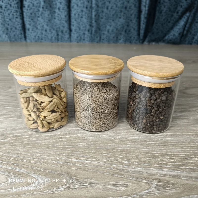 3 Pcs Borosilicate Spice jar 280 ml