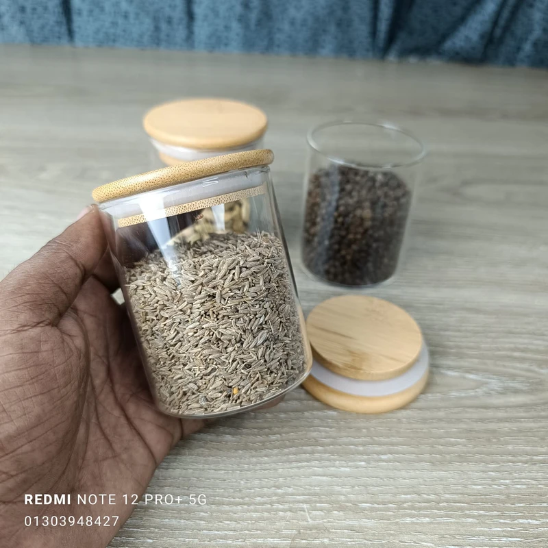 3 Pcs Borosilicate Spice jar 280 ml
