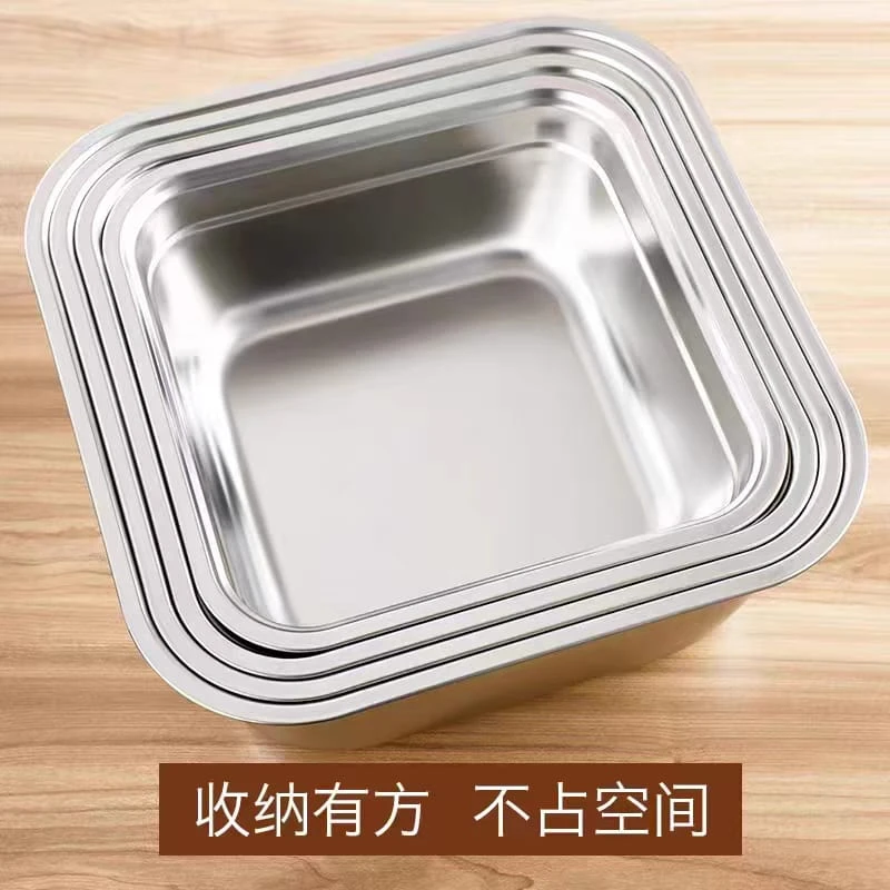 Stainless Steel Food Storage Tray – Multi-Purpose Drainer Rack for Fruits, Vegetables, Dishes, Soup Pots, and Kitchen Organization 26/28/30/32cm