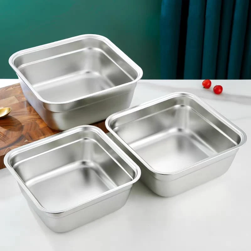 Stainless Steel Food Storage Tray – Multi-Purpose Drainer Rack for Fruits, Vegetables, Dishes, Soup Pots, and Kitchen Organization 26/28/30/32cm