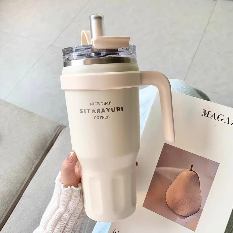 304 Stainless Steel Double-Layer Vacuum Insulated Thermos Cup with Handle – 750ml Large Capacity Outdoor Sports Mug - Image 6