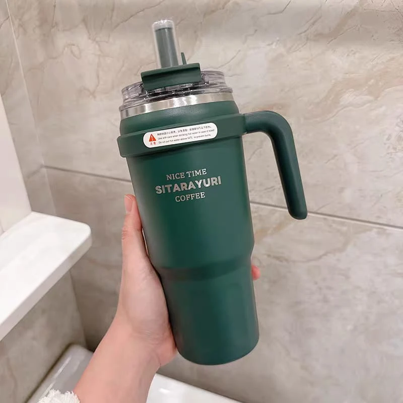 304 Stainless Steel Double-Layer Vacuum Insulated Thermos Cup with Handle – 750ml Large Capacity Outdoor Sports Mug - Image 7