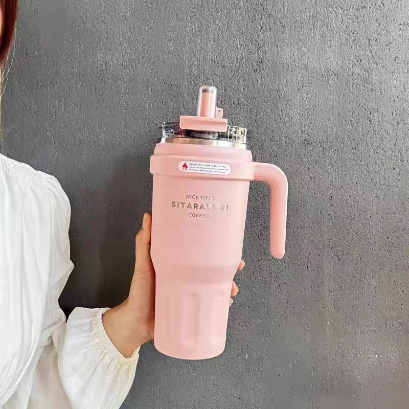 304 Stainless Steel Double-Layer Vacuum Insulated Thermos Cup with Handle – 750ml Large Capacity Outdoor Sports Mug - Image 8