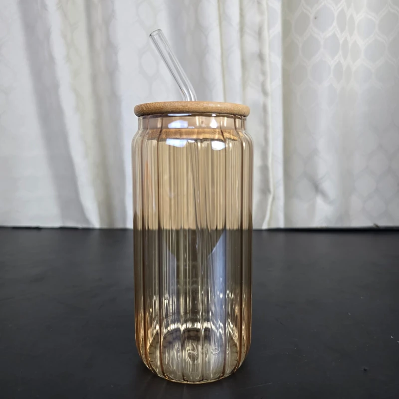 1Pcs Trendy Glass Juice Pot Golden step