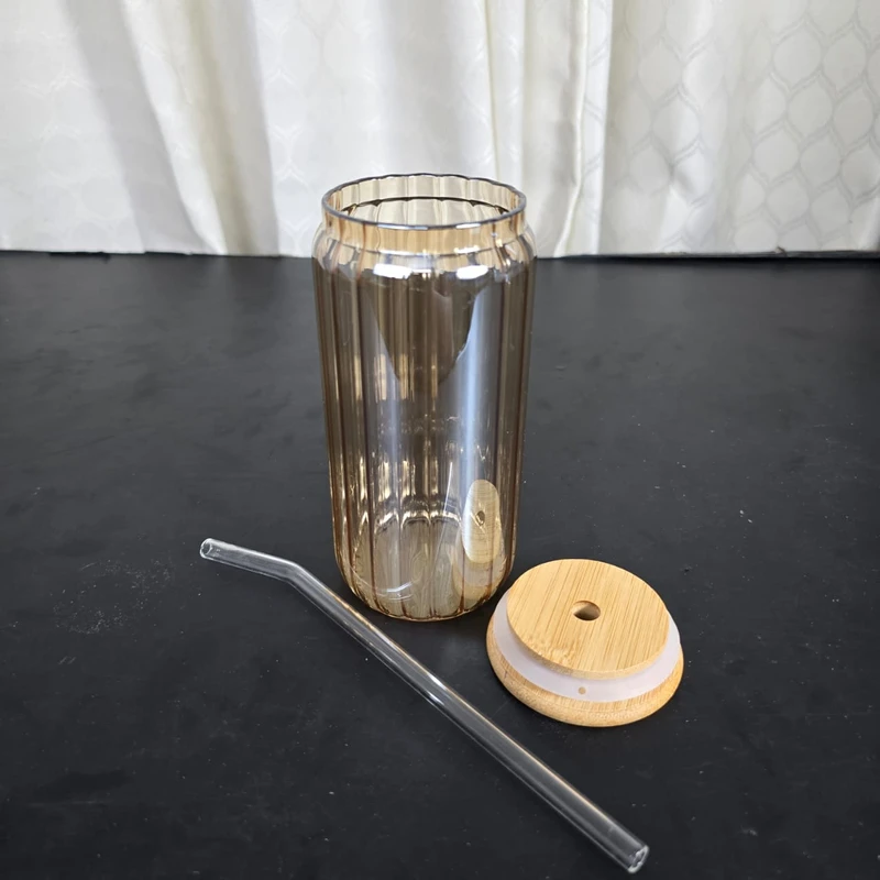 1Pcs Trendy Glass Juice Pot Golden step - Image 4