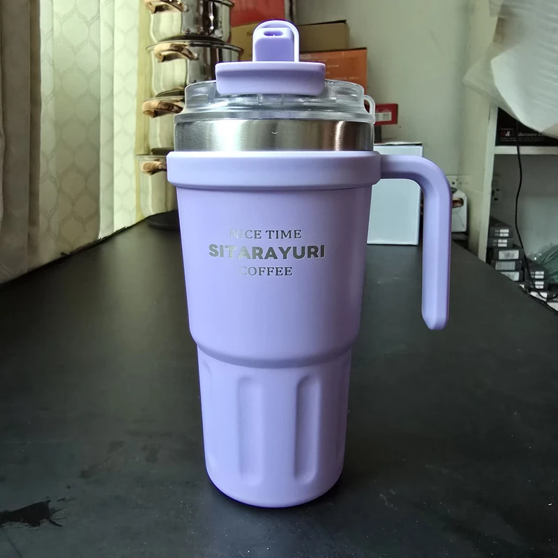 SITARAYURI Dual-Lid Insulated Stainless Steel Tumbler (600ml) – Model ZF-037 - Image 4