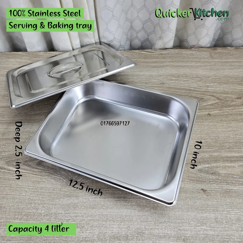 Buffet Tray Serving Tray for Buffet Steam Table Trays Buffet Server Dish Buffet Foods Holder Buffet Plates Buffet Rectangular Tray Anti Jam Steam Table Pan Stainless Steel