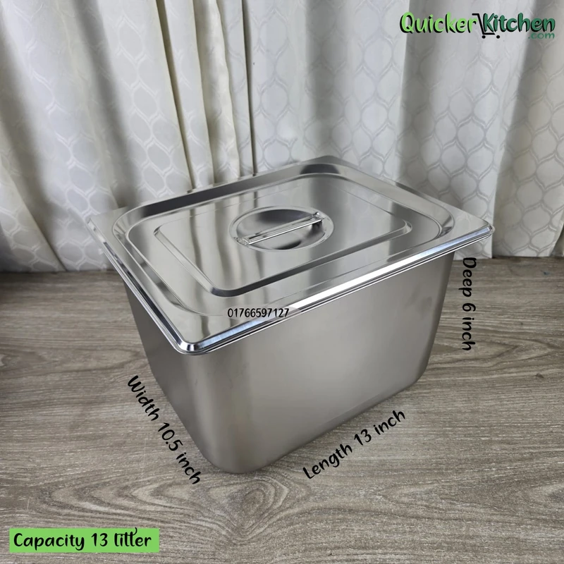 Buffet Tray Serving Tray for Buffet Steam Table Trays Buffet Server Dish Buffet Foods Holder Buffet Plates Buffet Rectangular Tray Anti Jam Steam Table Pan Stainless Steel 32-6