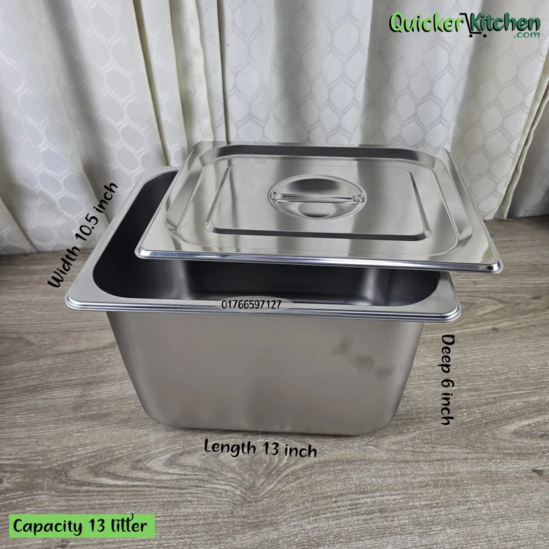 Buffet Tray Serving Tray for Buffet Steam Table Trays Buffet Server Dish Buffet Foods Holder Buffet Plates Buffet Rectangular Tray Anti Jam Steam Table Pan Stainless Steel 32-6