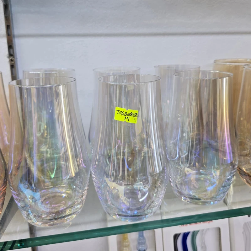 Rainbow-Pearl Iridescent Water Juice Drinking Glasses | Set of 6 | 470ML
