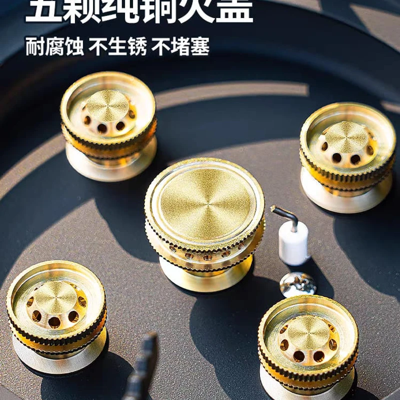 6800w Stove Windproof Design Gas Cooking Burner with Piezo Ignition and Carrying Case Foldable Stove for Outdoor BackpackingHikingPicnicCar - Image 3