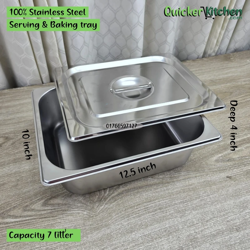 Buffet Tray Serving Tray for Buffet Steam Table Trays Buffet Server Dish Buffet Foods Holder Buffet Plates Buffet Rectangular Tray Anti Jam Steam Table Pan Stainless Steel