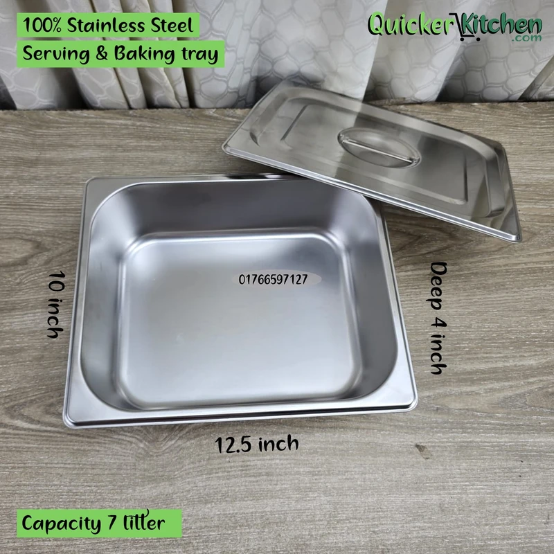 Buffet Tray Serving Tray for Buffet Steam Table Trays Buffet Server Dish Buffet Foods Holder Buffet Plates Buffet Rectangular Tray Anti Jam Steam Table Pan Stainless Steel