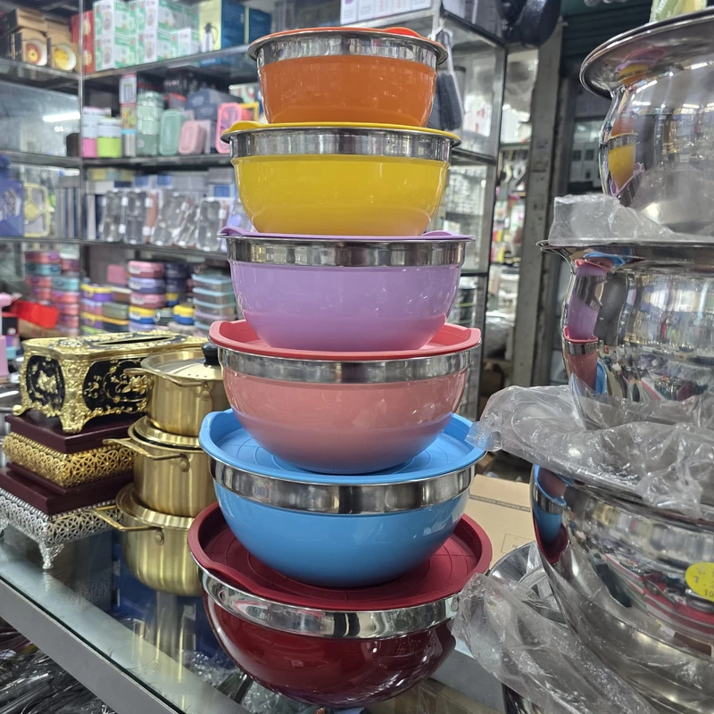 7 Pcs stainless steel mixing bowl set - Image 6