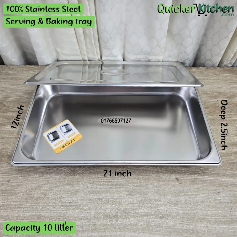 Buffet Tray Serving Tray for Buffet Steam Table Trays Buffet Server Dish Buffet Foods Holder Buffet Plates Buffet Rectangular Tray Anti Jam Steam Table Pan Stainless Steel