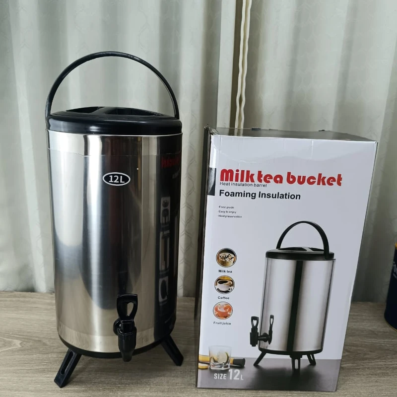 Stainless Steel Double-Layer Container 8L/10L/12L/14L/16L with Faucet Beverage Dispenser Milk Tea Buckets Ideal for Water Milk Tea and Coffee - Image 8