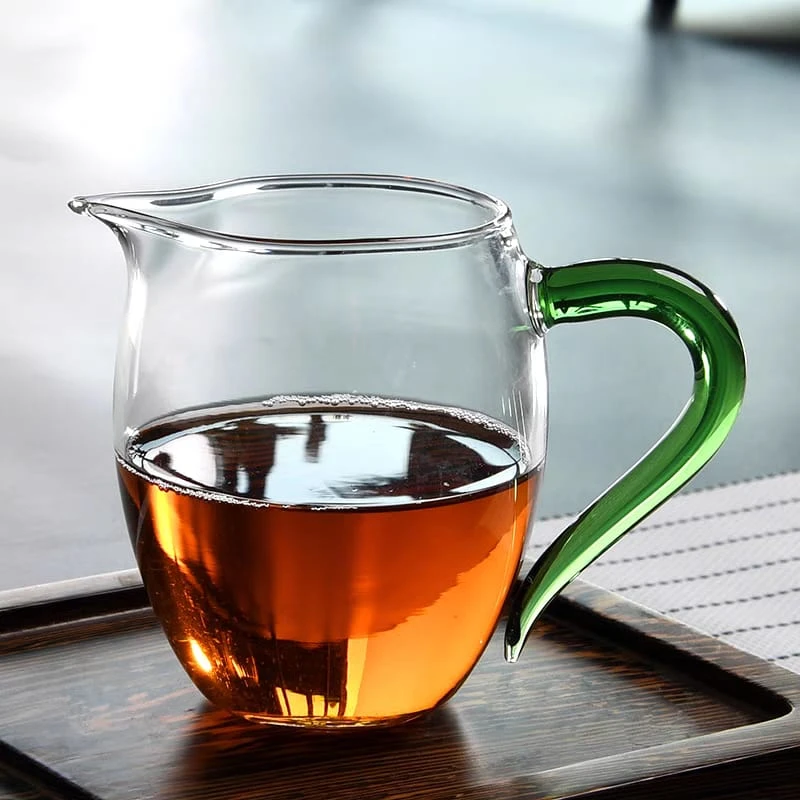 350 ml Thickening Kungfu Tea Set, High Borosilicate Glass, Transparent Distributor Teacup, 3 Colors - Image 3