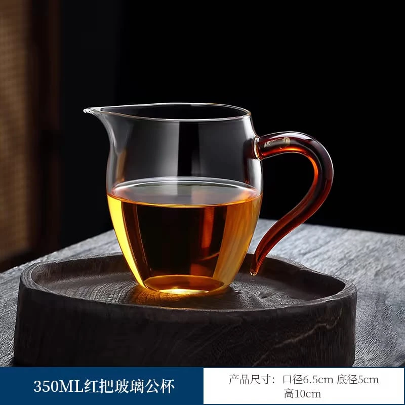 350 ml Thickening Kungfu Tea Set, High Borosilicate Glass, Transparent Distributor Teacup, 3 Colors - Image 5