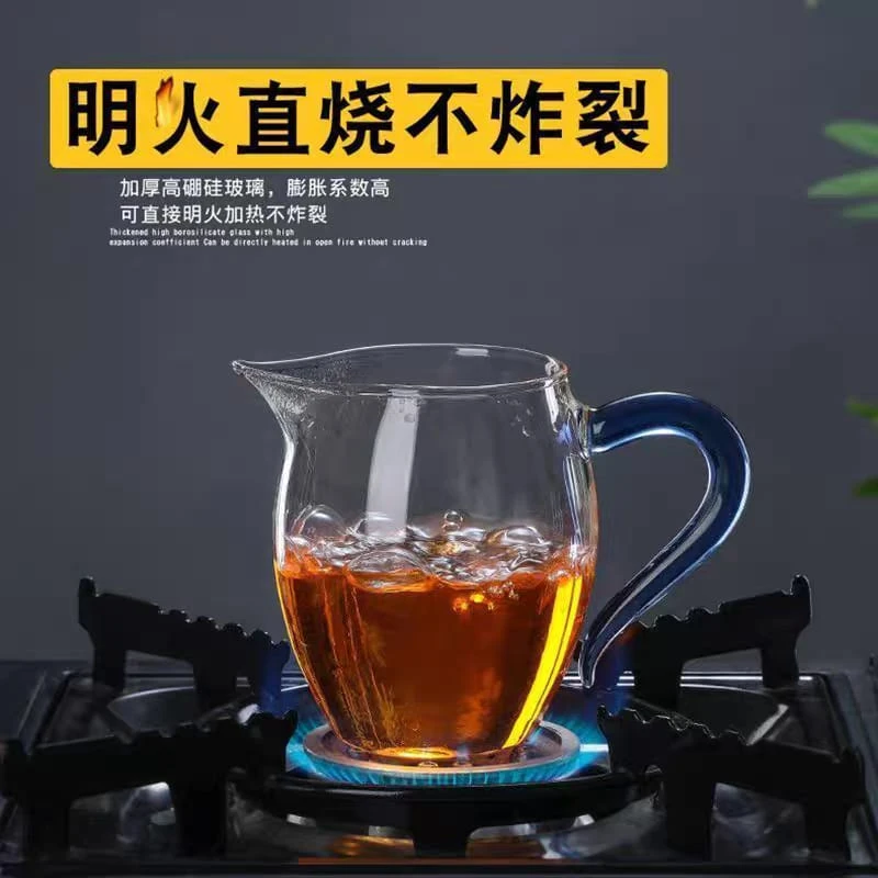 350 ml Thickening Kungfu Tea Set, High Borosilicate Glass, Transparent Distributor Teacup, 3 Colors - Image 7