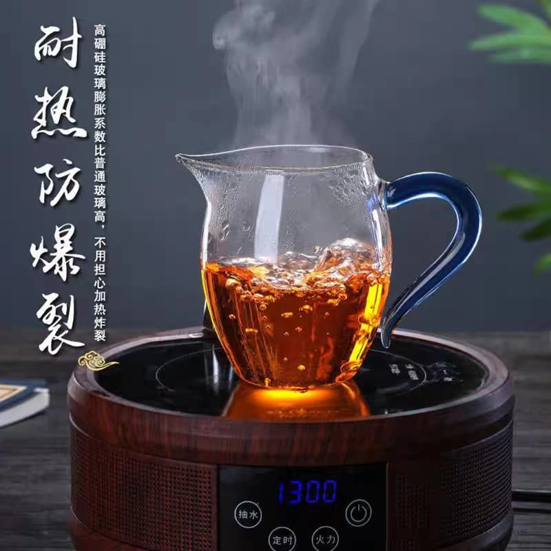 350 ml Thickening Kungfu Tea Set, High Borosilicate Glass, Transparent Distributor Teacup, 3 Colors - Image 8