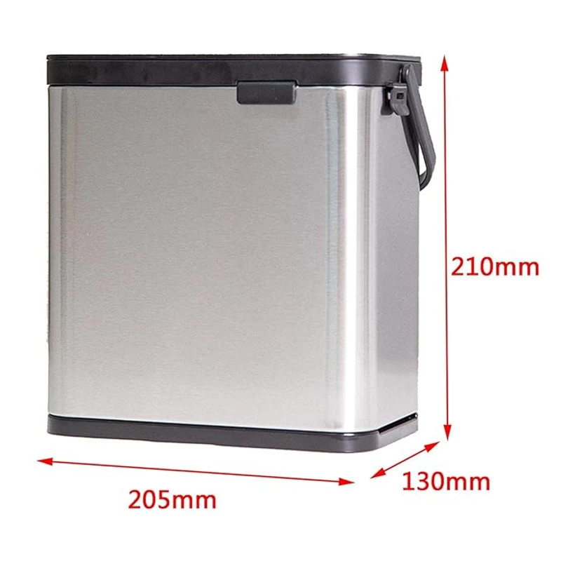 4L Hanging Trash Can Waste Bin Over Cabinet Door Indoor Mounted Trash Bin - Image 5