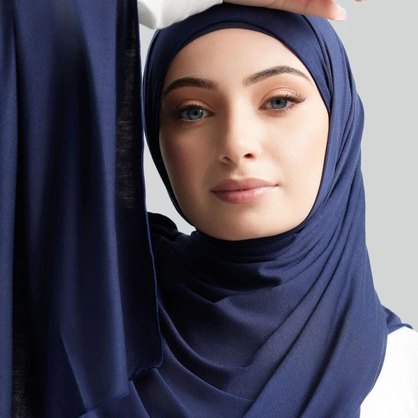 WeaScarf – Soft Jersey Orna & Hijab for Women Navy Blue