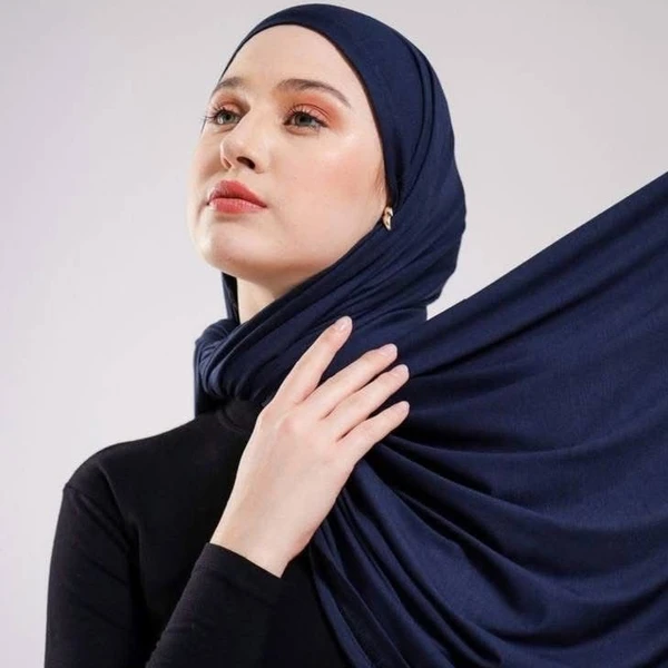 WeaScarf – Soft Jersey Orna & Hijab for Women Navy Blue