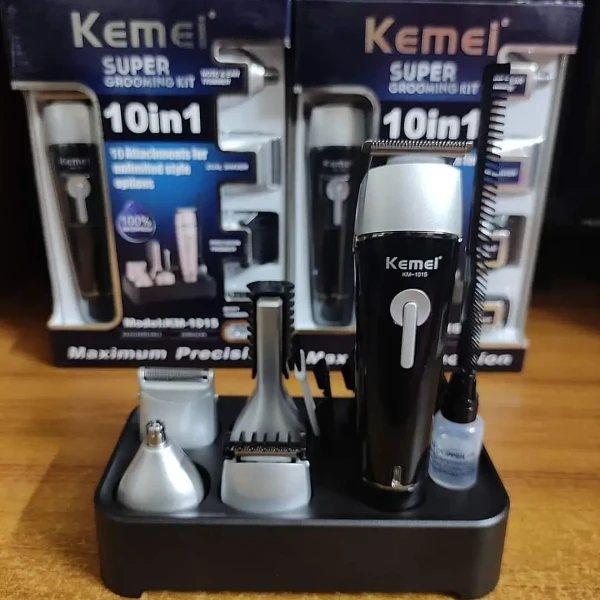 Kemei KM-1015 (10 In 1) Hair Clipper & Beard Trimmer