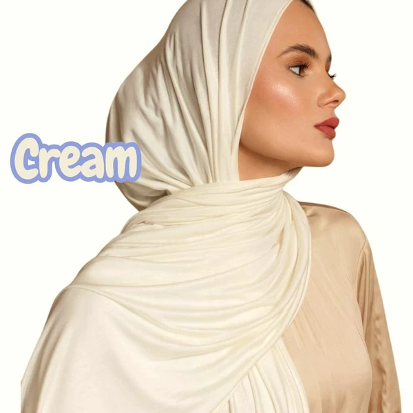 WeaScarf – Soft Jersey Orna & Hijab for Women Cream