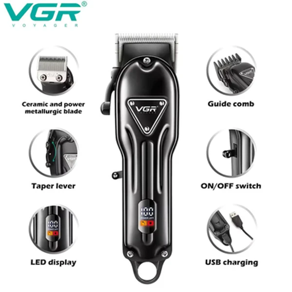VGR V-051 Cord And Cordless Hair Clipper Salon Series - Image 3