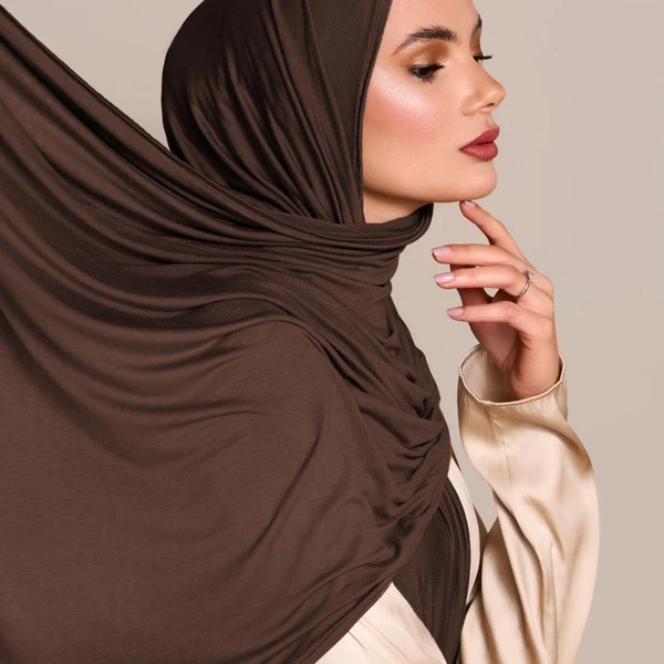 WeaScarf – Soft Jersey Orna & Hijab for Women Chocolate