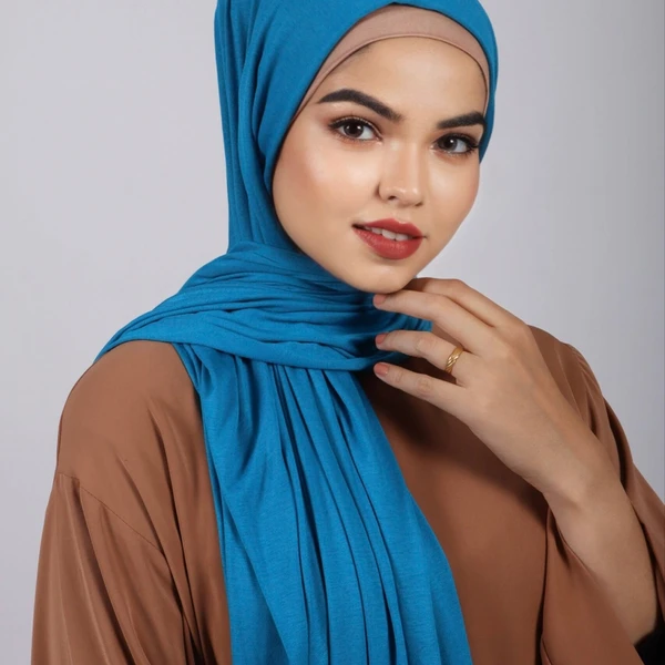 blue Premium Jersey Hijab