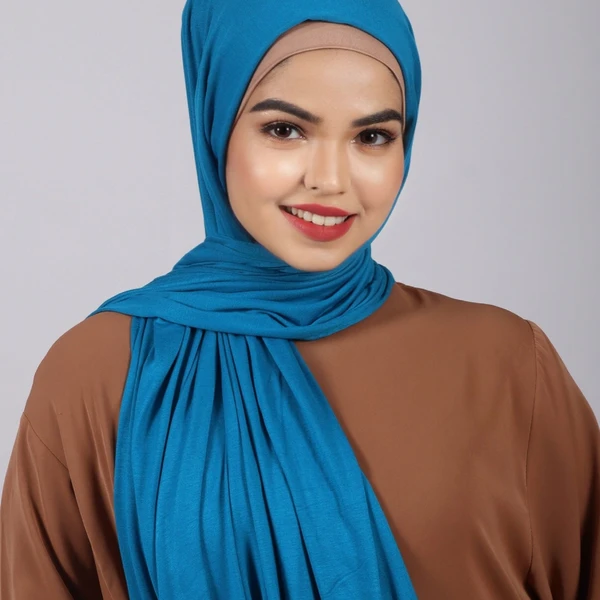 blue Premium Jersey Hijab