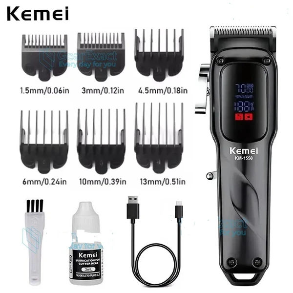 Kemei KM-1550 Professional Hair Clipper and Beard Trimmer - Image 3