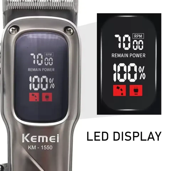 Kemei KM-1550 Professional Hair Clipper and Beard Trimmer - Image 5